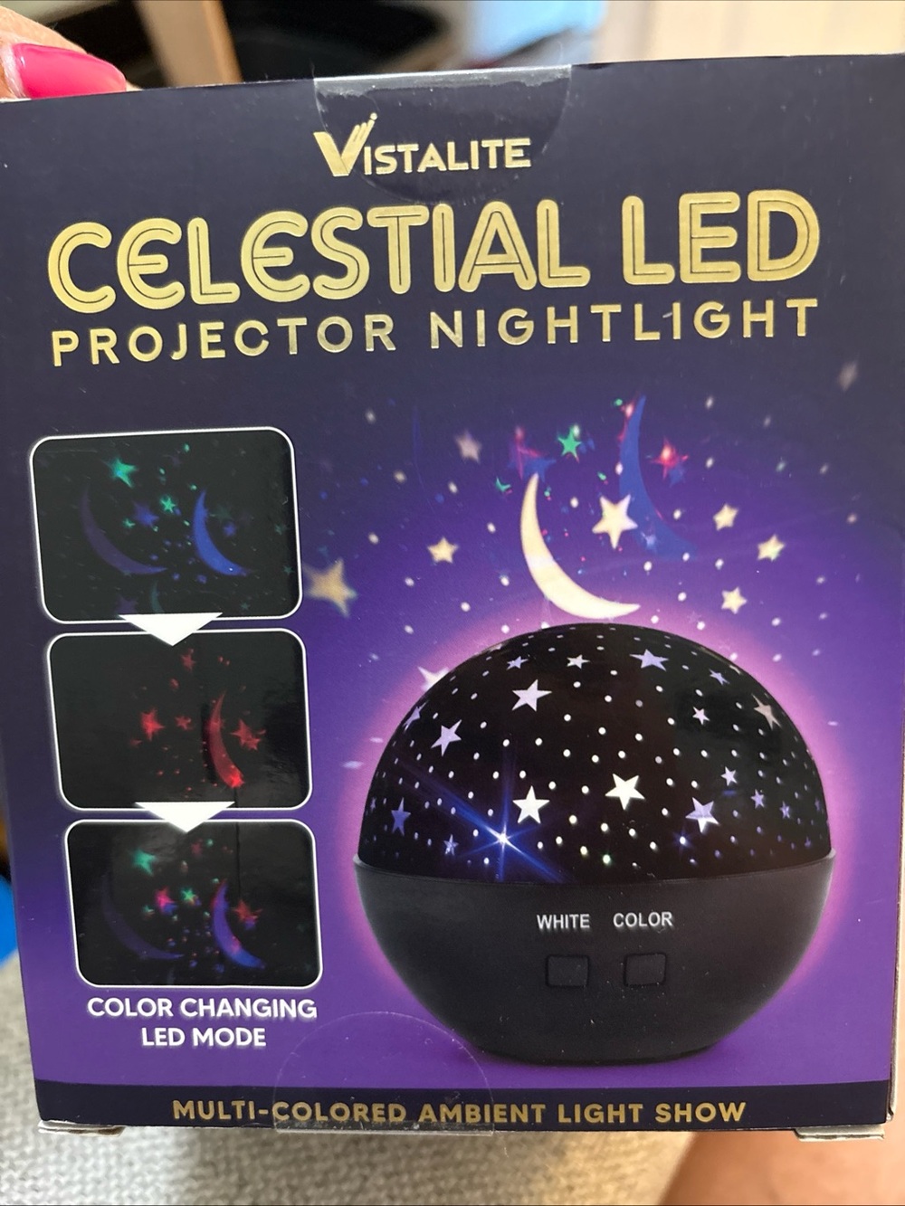 Vistalite Celestial LED Projector Nightlight - Black